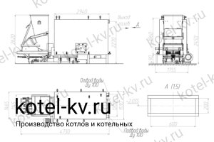 Котел КВм-1.16 с ТШПМ. Чертеж Котел КВм-1.16 с ТШПМ. Чертеж
