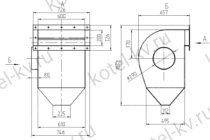 Золоуловитель ЗУ. Чертеж